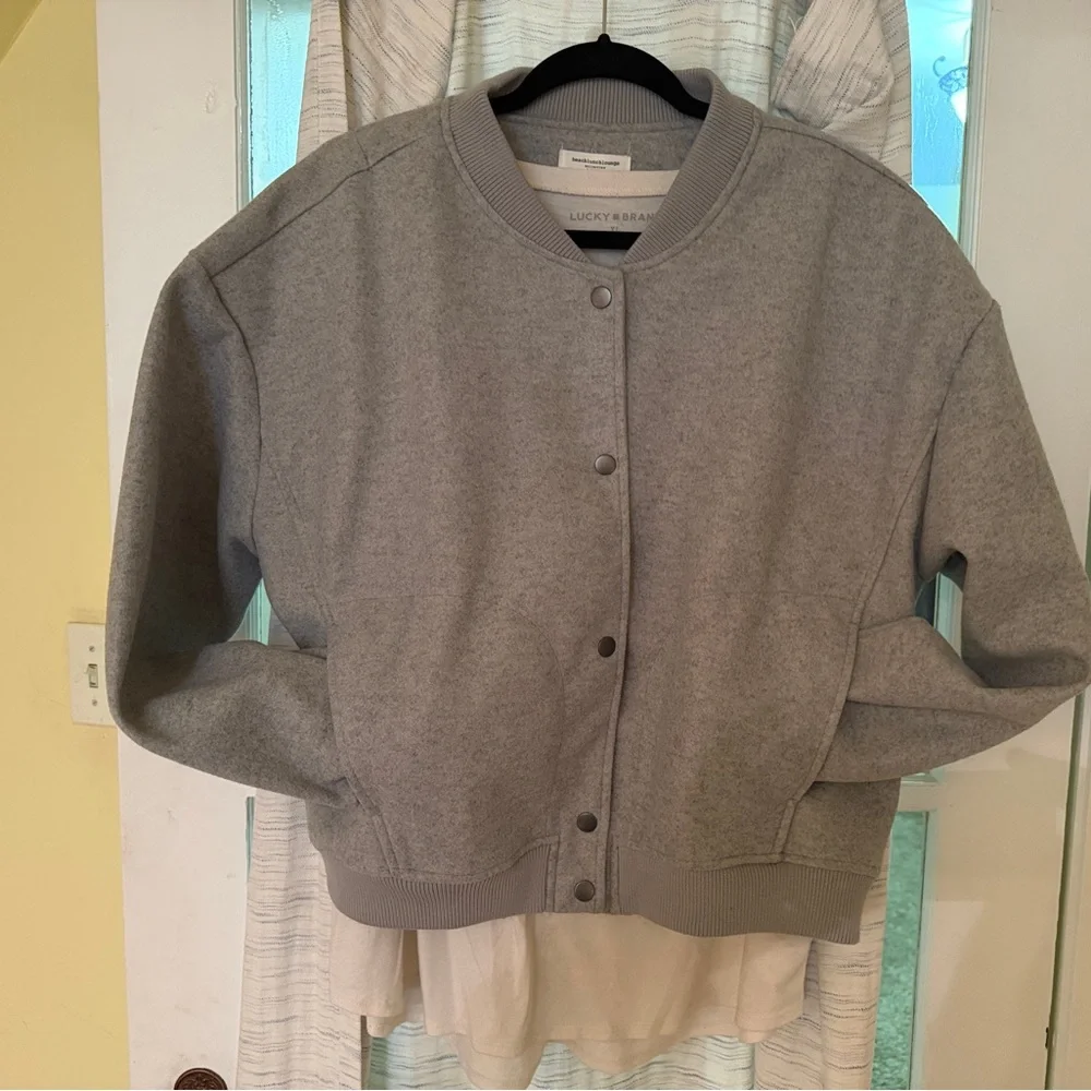Gray Button-Up Jacket - Picture 1 of 2
